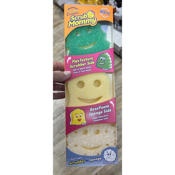 Scrub Mommy Scrub Daddy Other - Scrub Mommy Festive Winter Shapes Edition: Evergreen‎ Tree, Bell, Snowflake